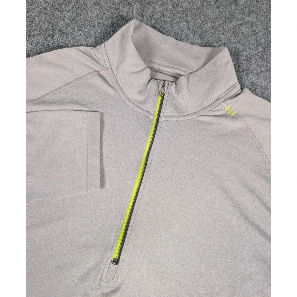 Lululemon Metal Vent Tech 1/2 Zip Pullover Mens XL Light Gray Athletic
